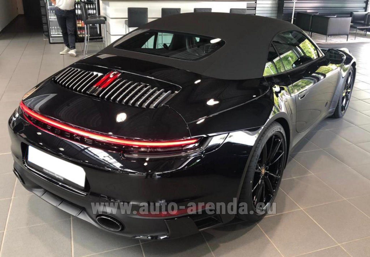 Rent Porsche 911 Carrera 4S Cabriolet (black) in Genève Aéroport (GVA) |  Auto-Arenda