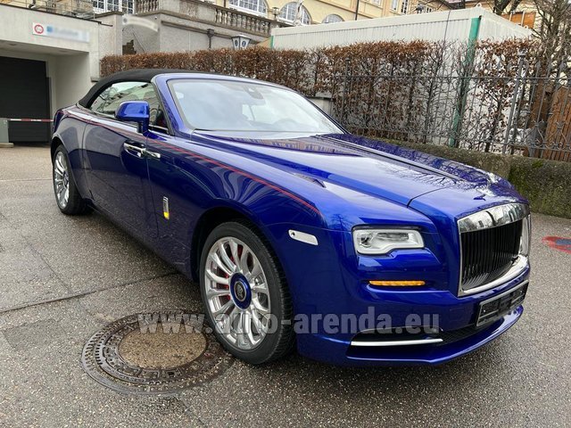 Rental Rolls-Royce Dawn (blue) in Courchevel